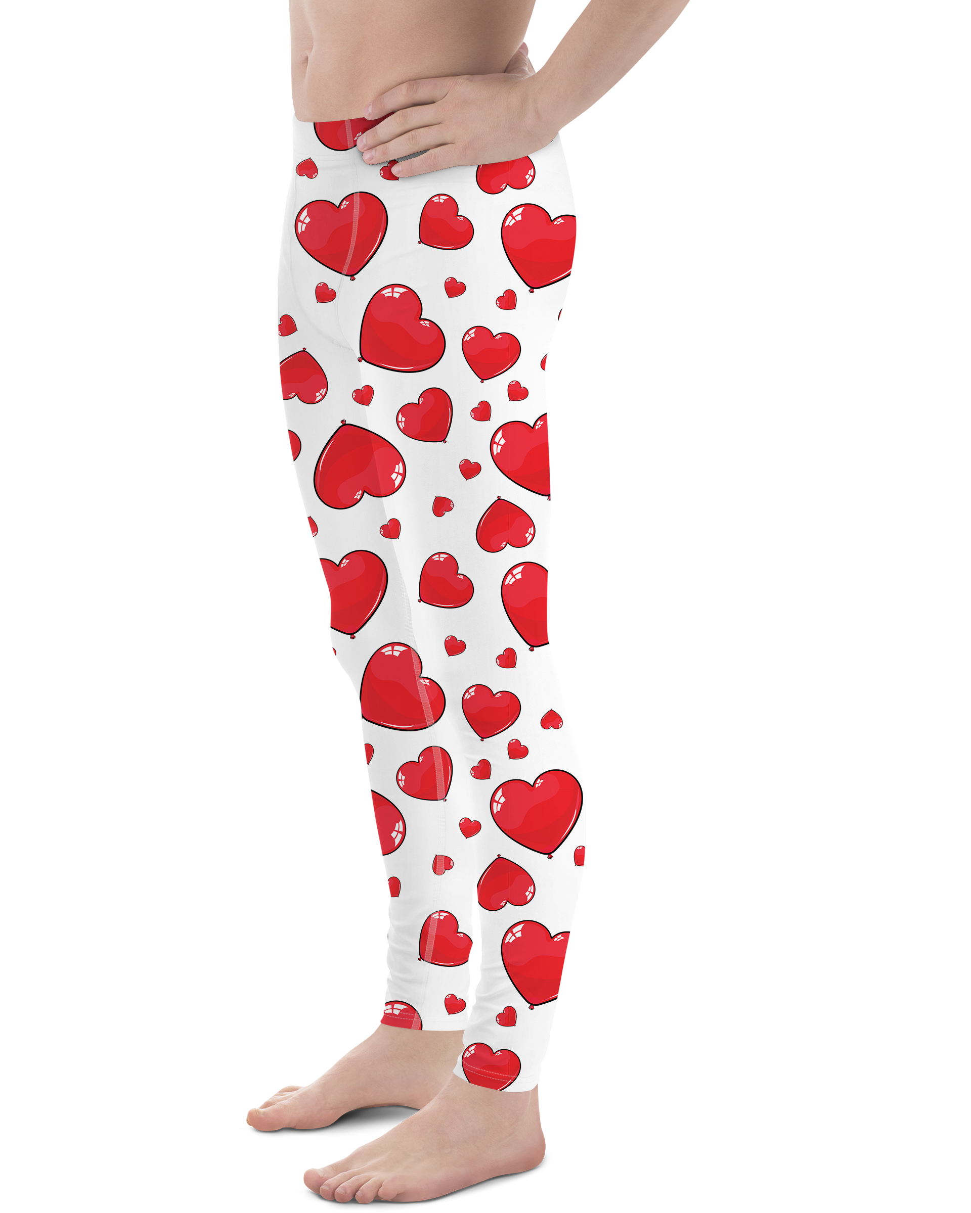 Red Heart Shaped Balloons Meggings - Gearbunch