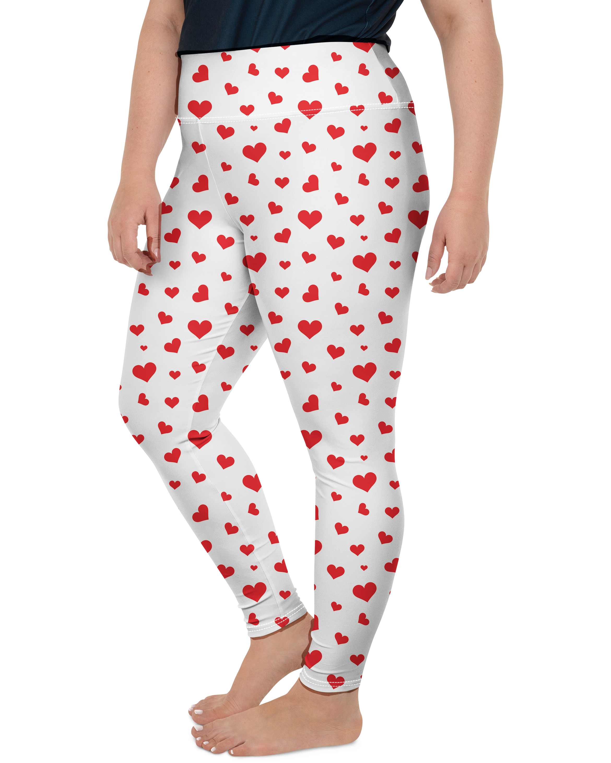 Red Hearts Plus Size Leggings