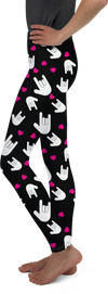 Sign Language I Love You Youth Leggings - Gearbunch