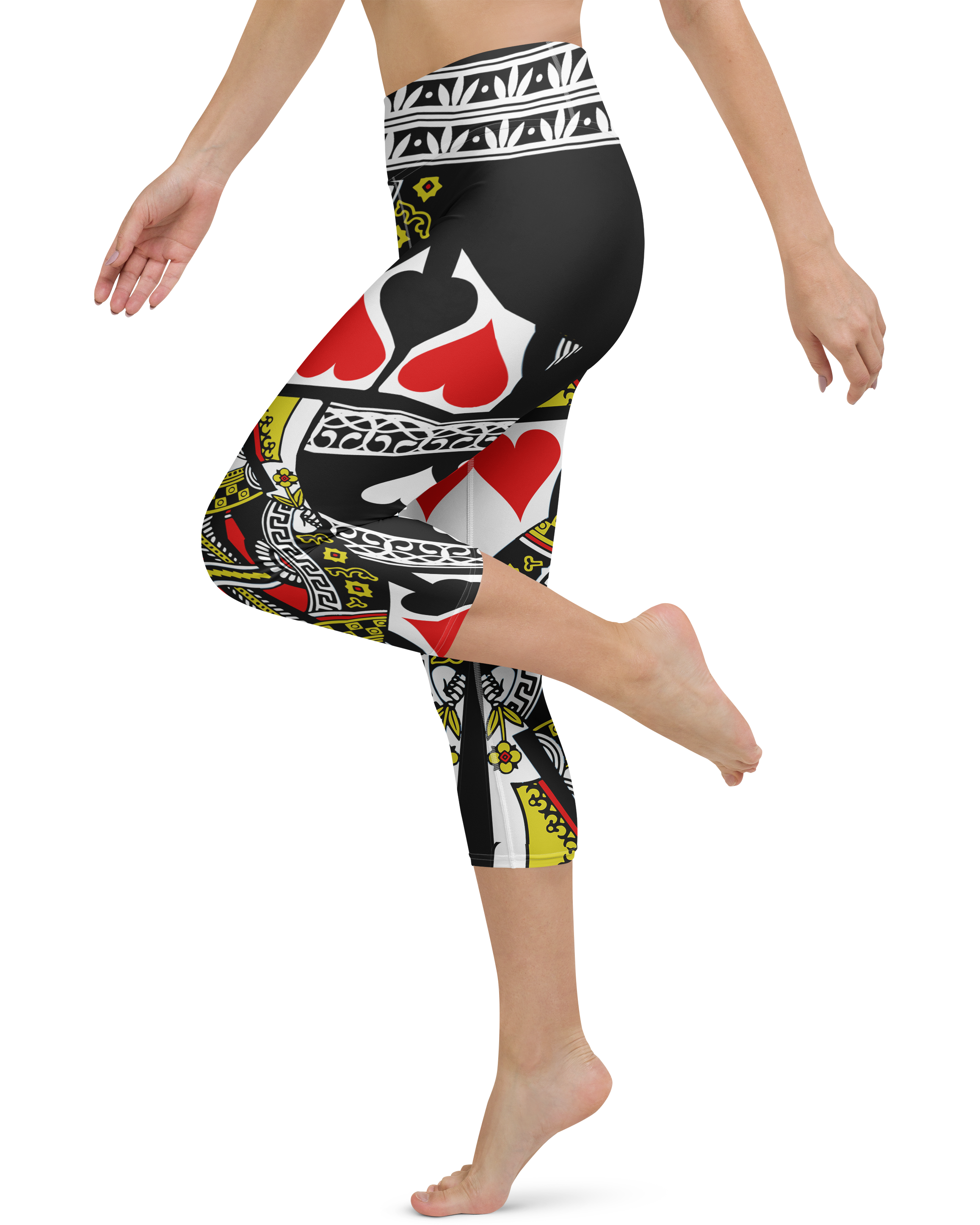 Queen of Hearts Yoga Capris - Gearbunch