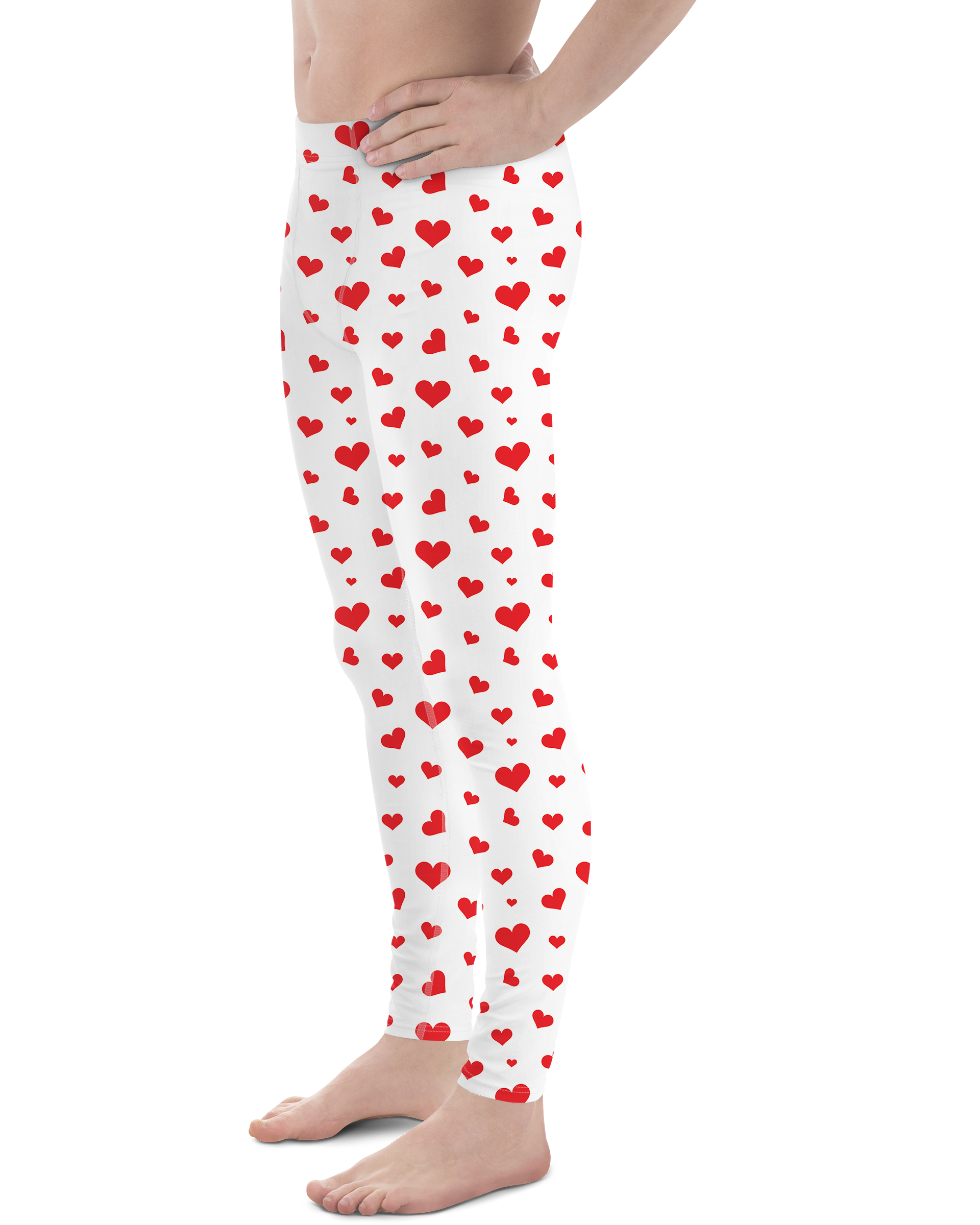 Red Hearts Meggings - Gearbunch Men's Leggings