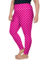 White Mini Hearts Pink Plus Size Leggings - Gearbunch