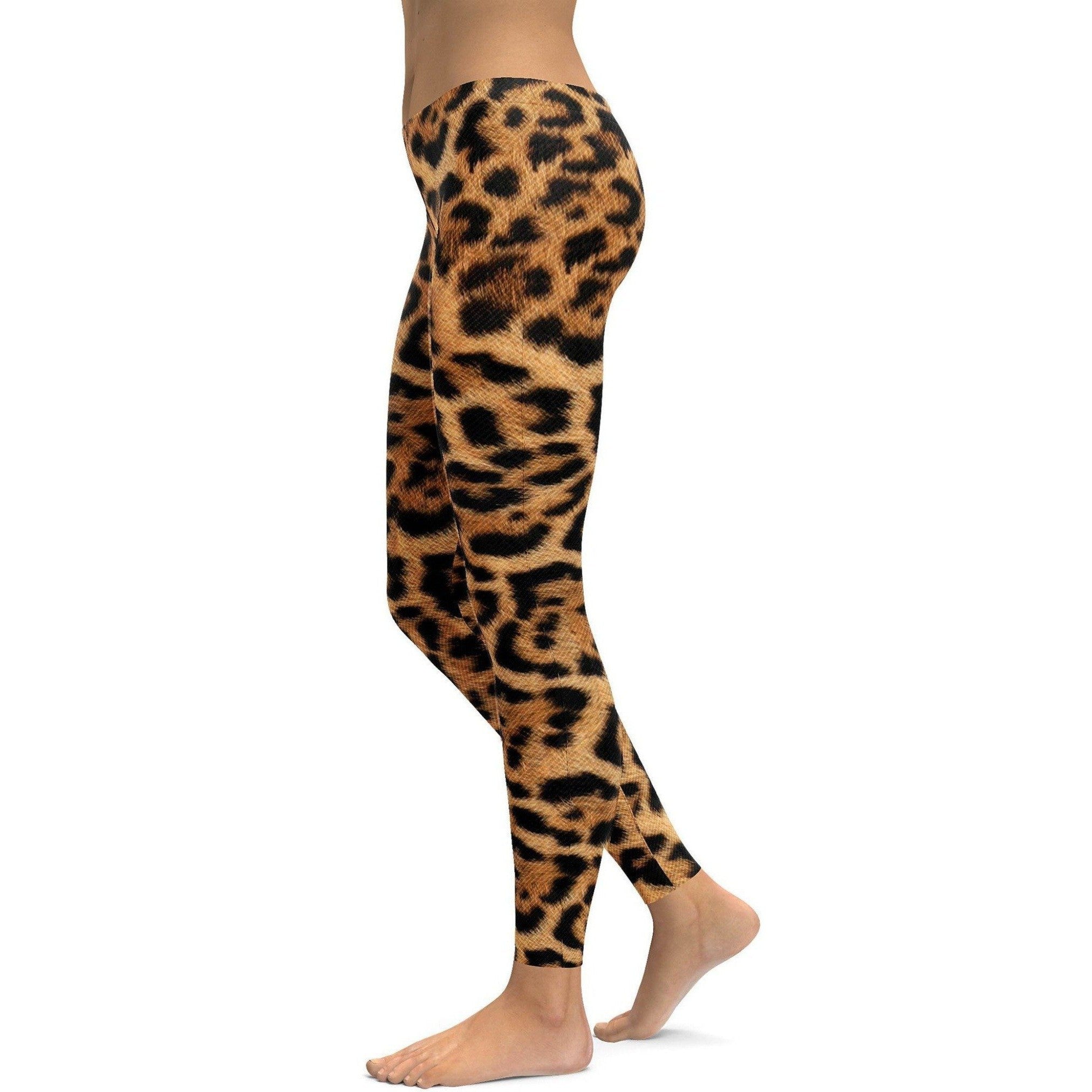 Brown Leopard Print Leggings