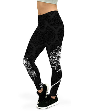 Lotus Black Yoga Pants - Gearbunch