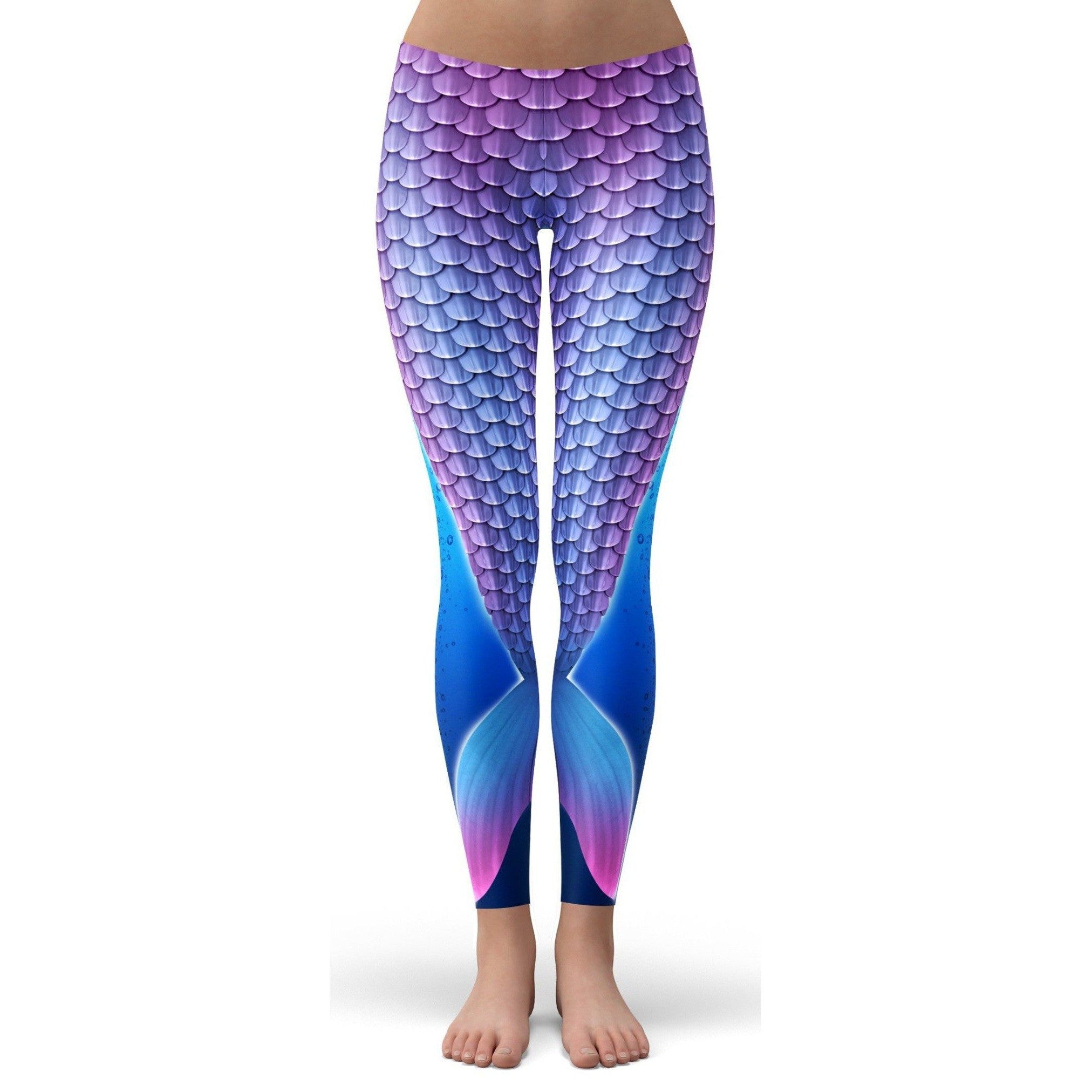 Womens Workout Yoga Mermaid Tail Leggings Pink Purple Blue Gearbunch GearBunch