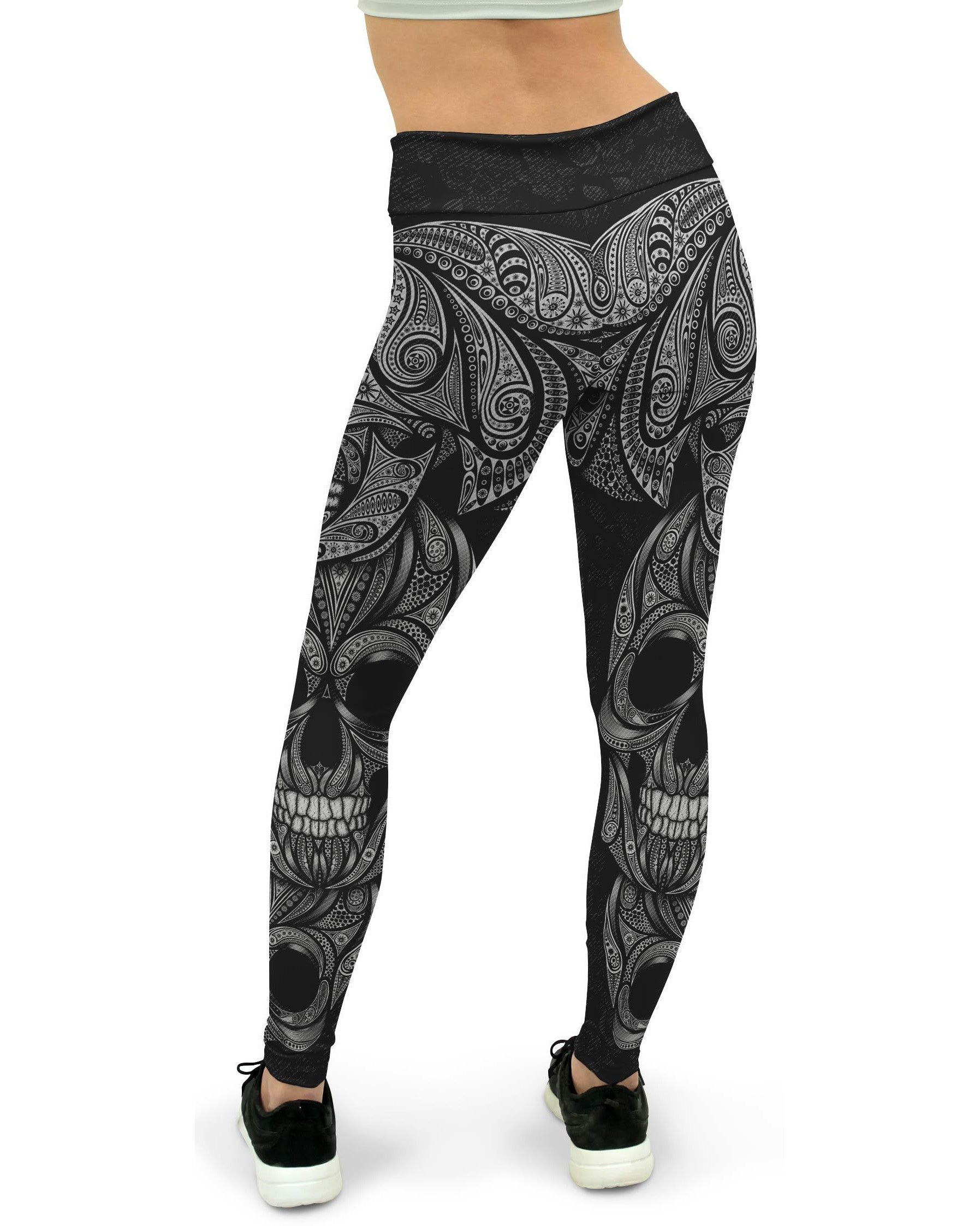 Ornamental Skull Yoga Pants Women's Gearbunch