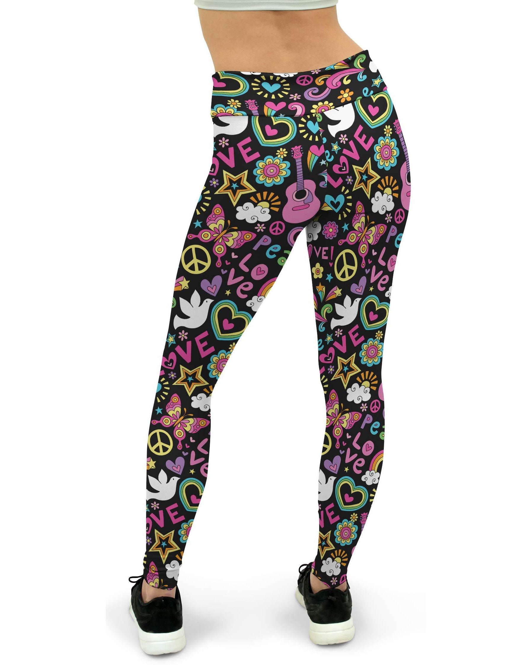 Peace and Love Womens Yoga Pants Gearbunch