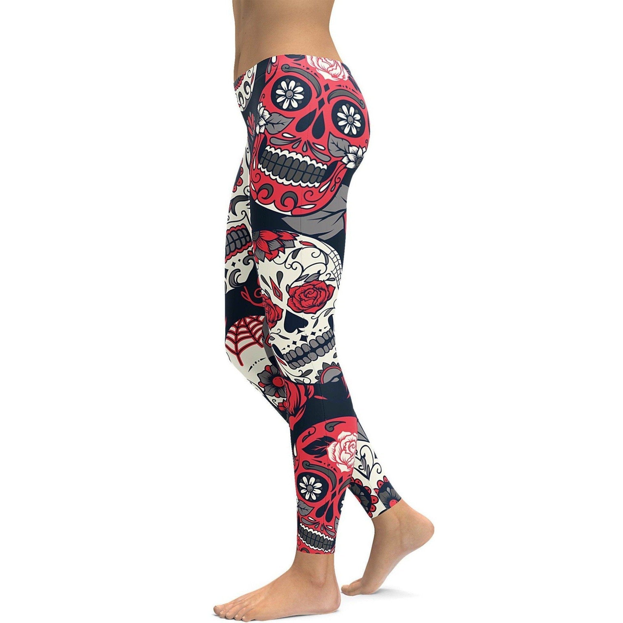 Plus Size Sugar Skull Tights, Day of the Dead