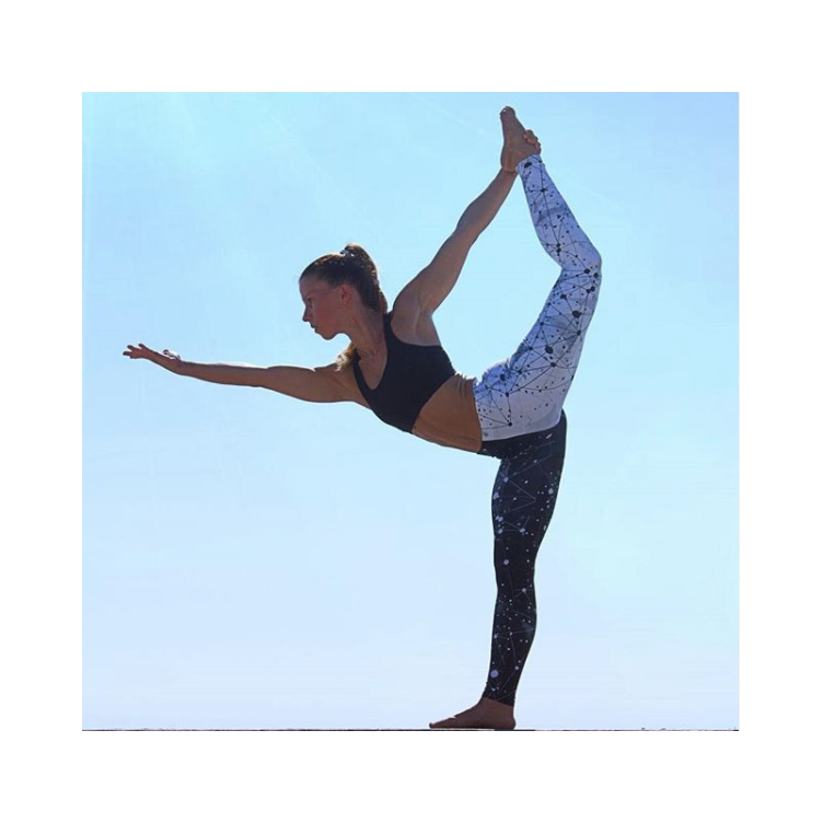 Womens Workout Yoga Poly Day & Night Leggings Black/White | Gearbunch.com