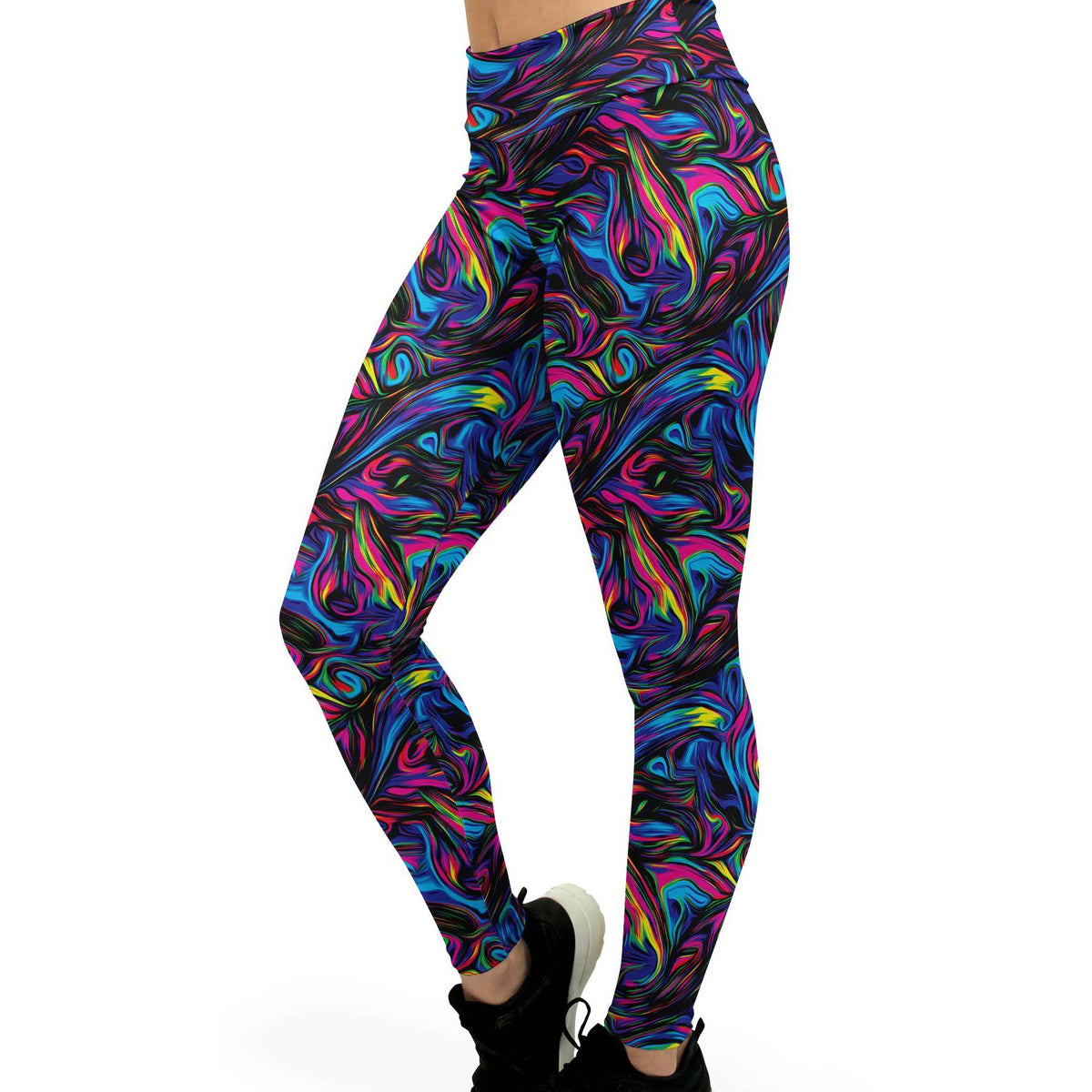 Psychedelic Neon Paint Yoga Pants – GearBunch