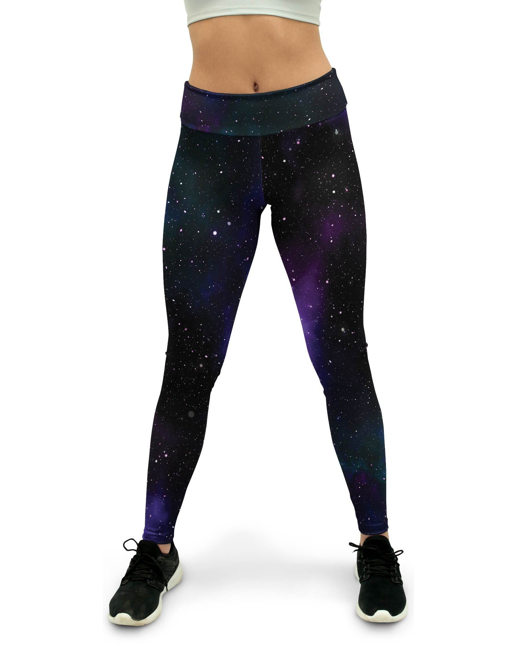 Purple Galaxy Yoga Pants Women's Gearbunch