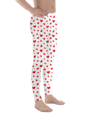 Red Hearts Meggings - Gearbunch Men's Leggings