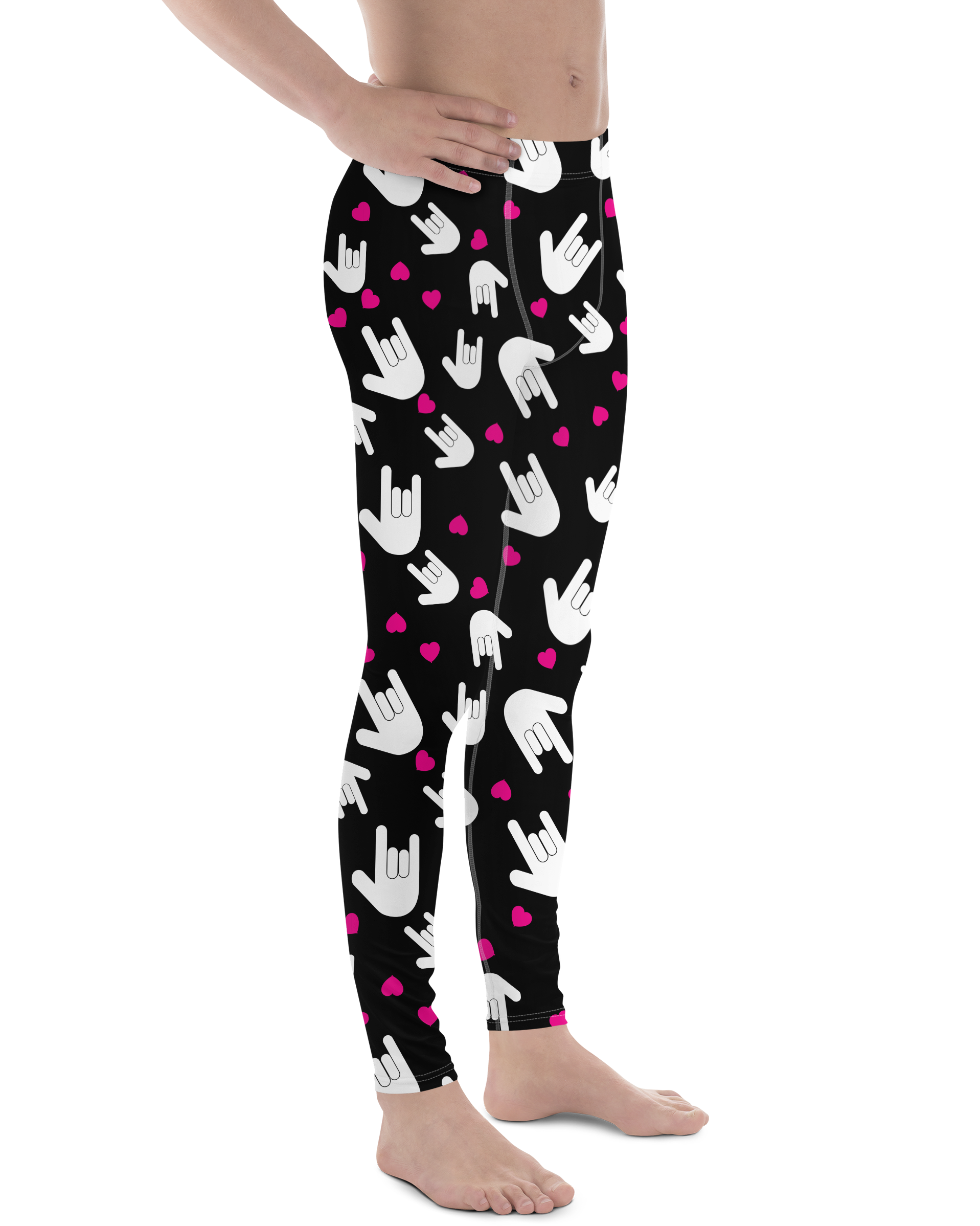 Sign Language I Love You Meggings - Gearbunch Men's Leggings