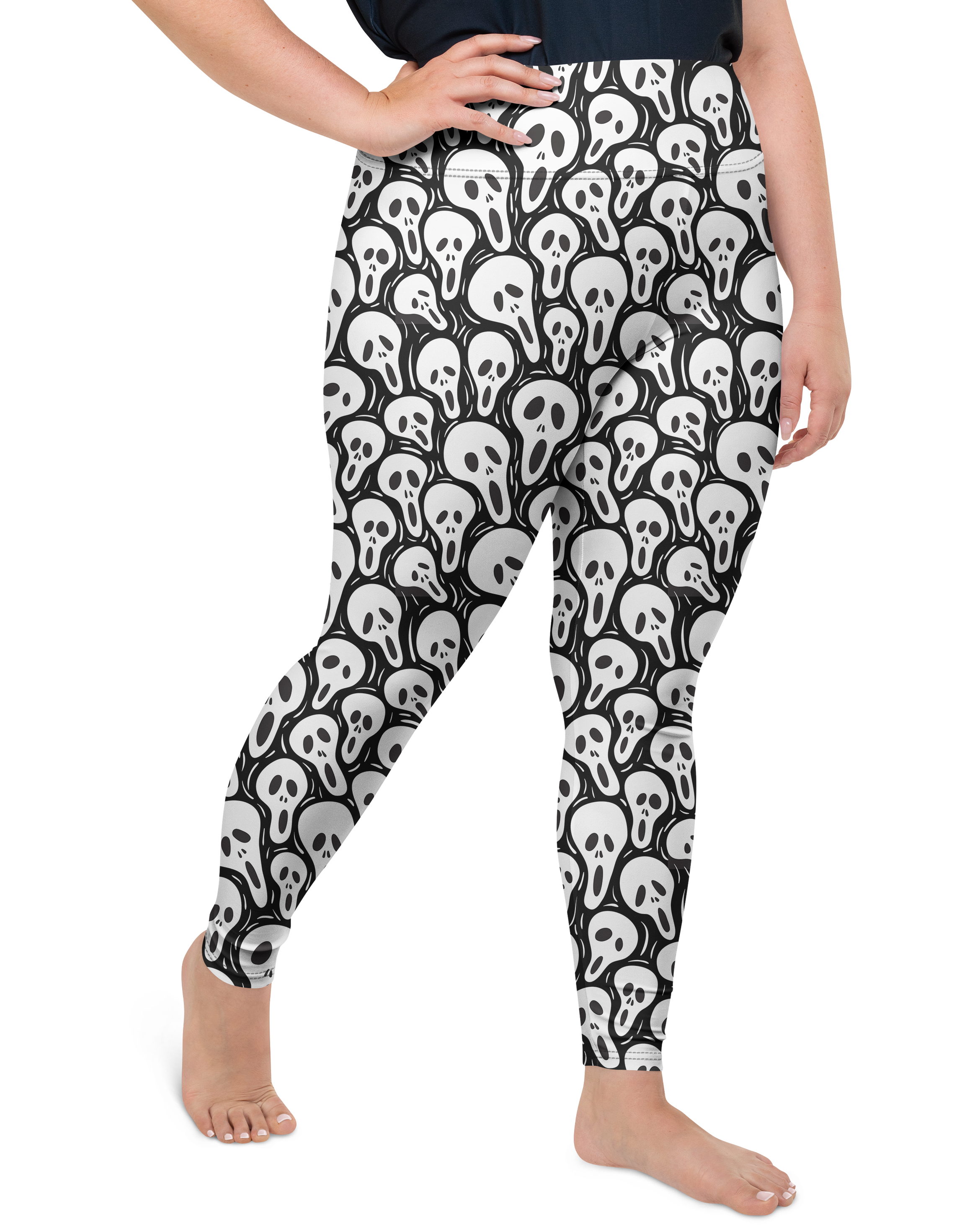 Ghost Face Plus Size Leggings - Gearbunch