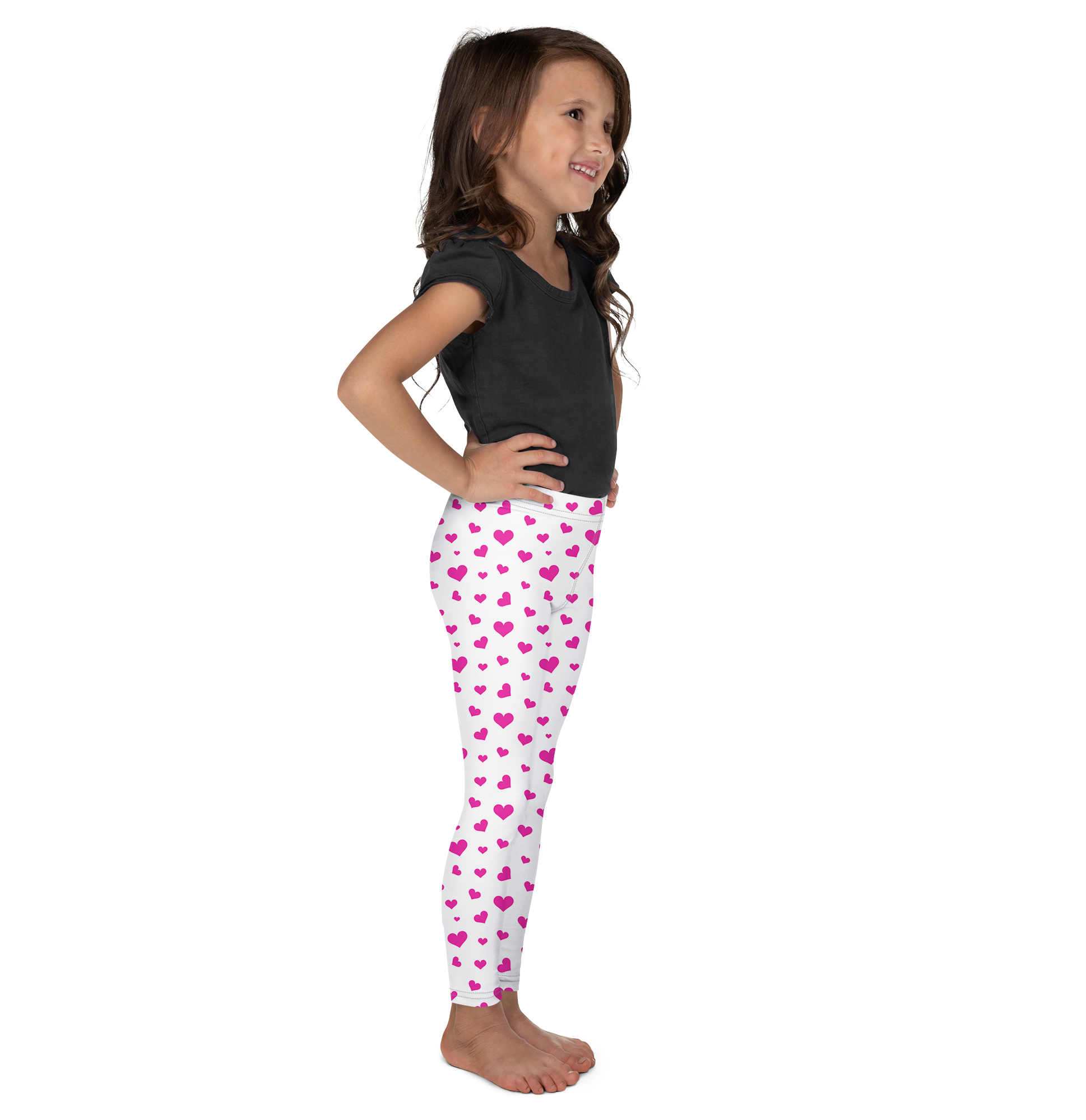 Pink Hearts Kid's Leggings - Gearbunch