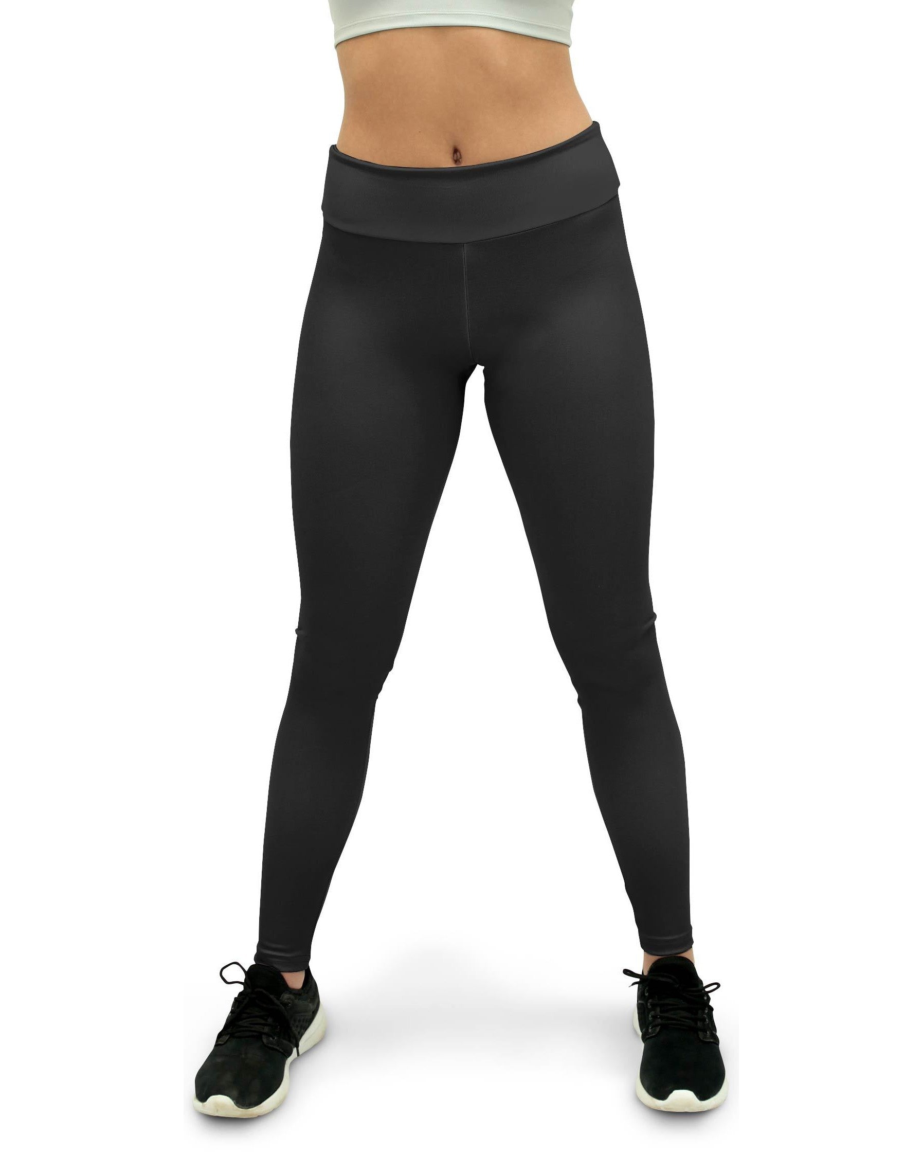 Solid Charcoal Grey Women's Yoga Pants | Gearbunch