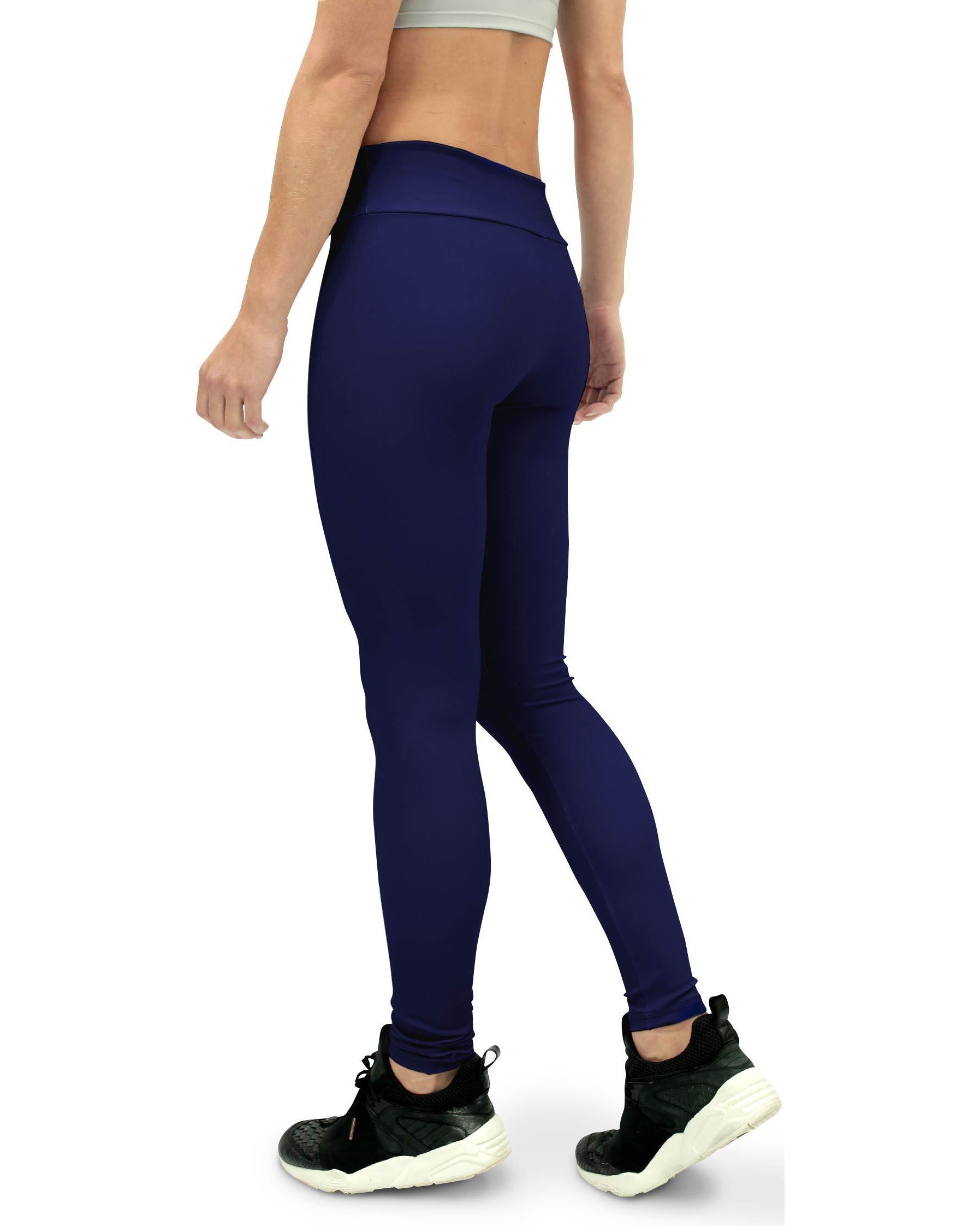 Solid Ocean Blue Women's Yoga Pants Gearbunch