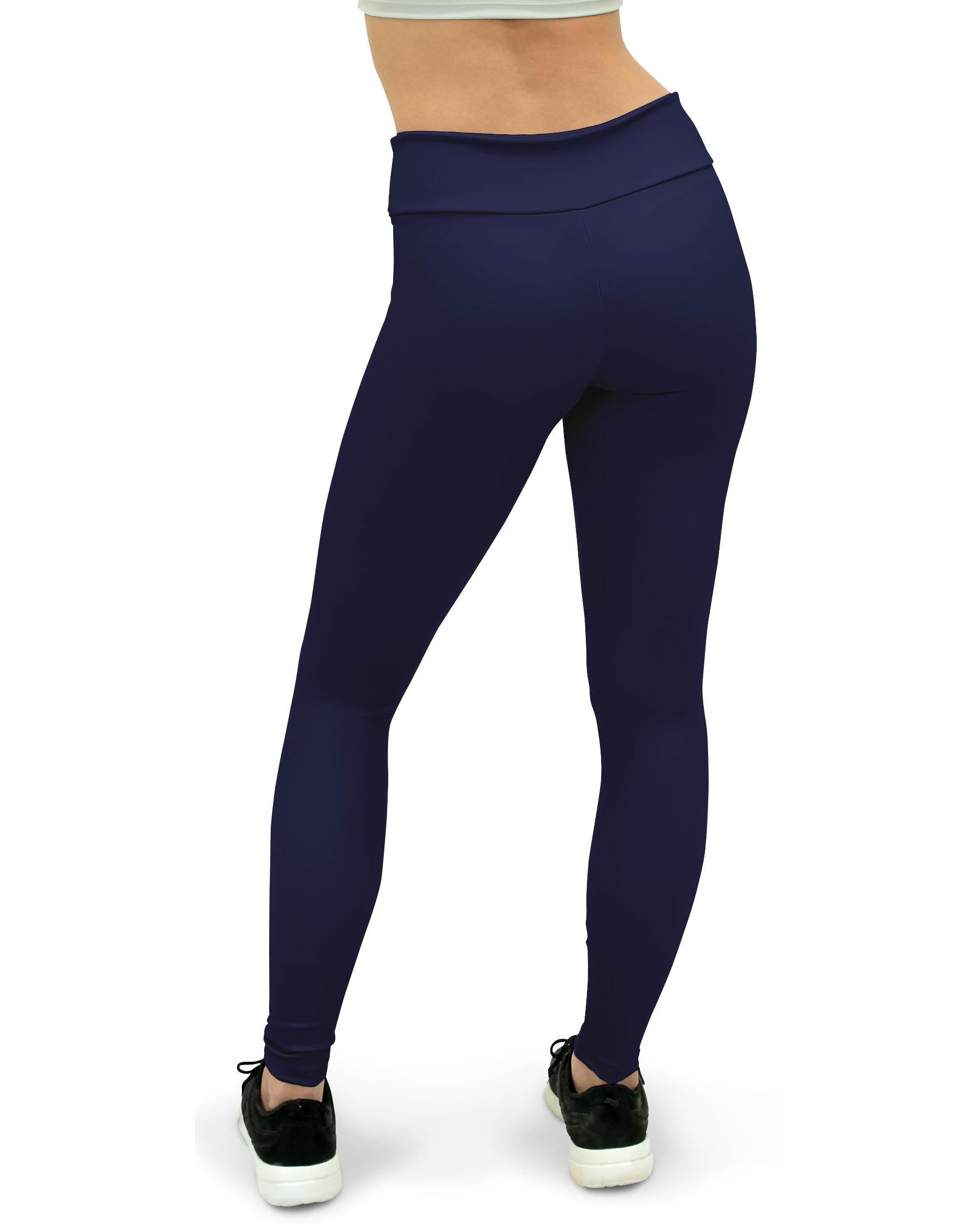 Solid Ocean Blue Women's Yoga Pants Gearbunch