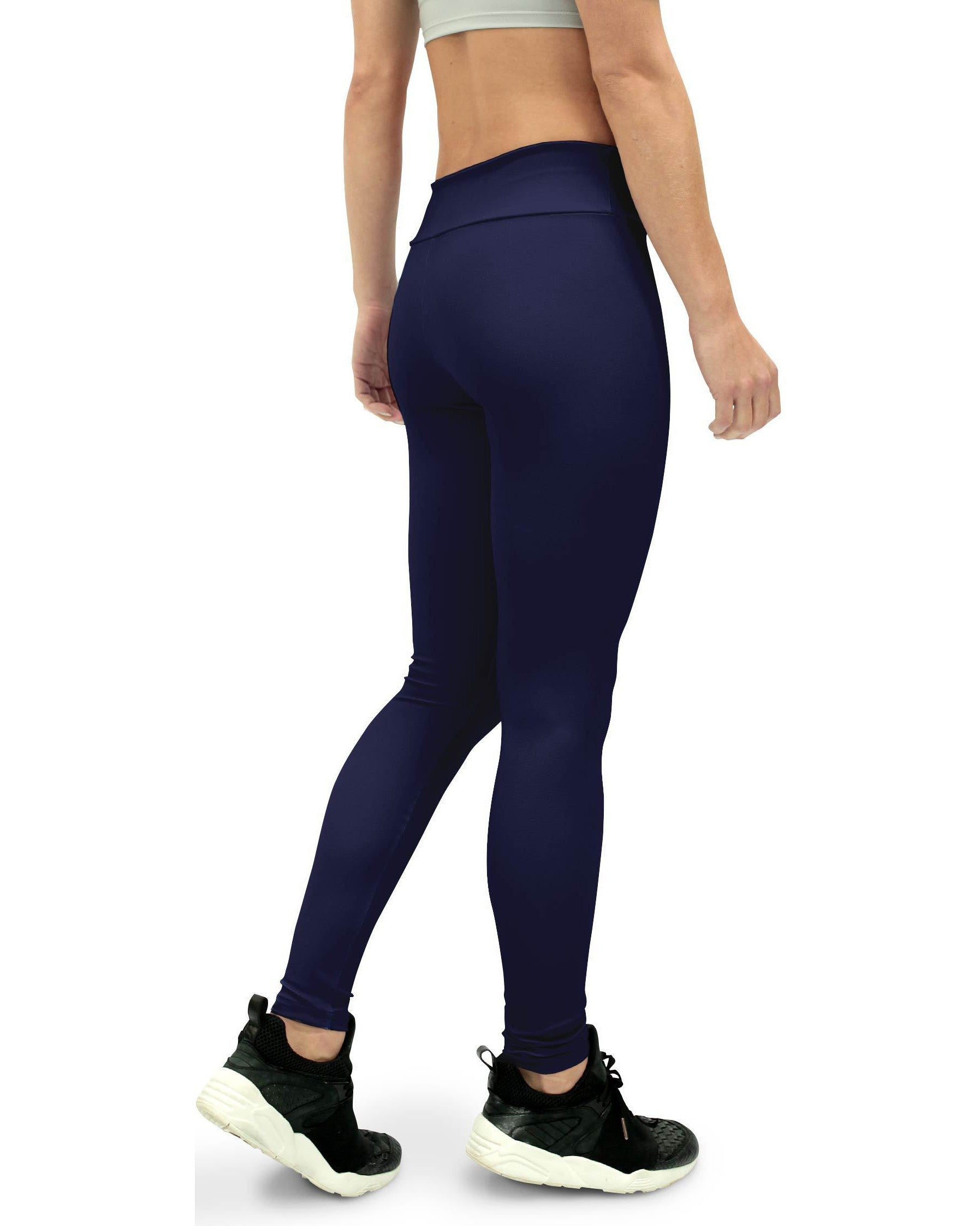 Solid Ocean Blue Women's Yoga Pants Gearbunch