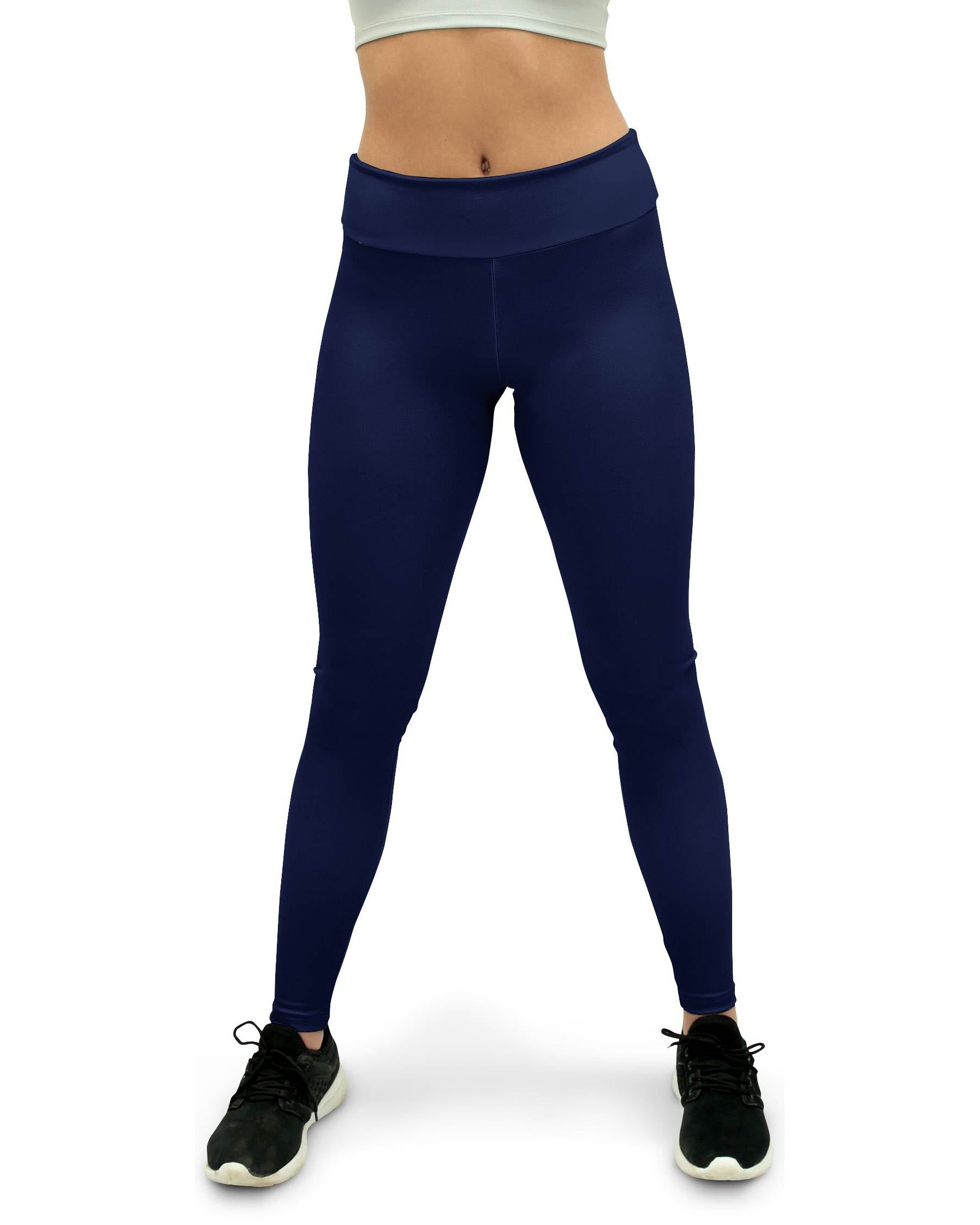 Solid Ocean Blue Women's Yoga Pants Gearbunch