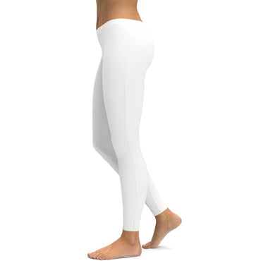 Couver Women's Cotton Spandex Basic Leggings Pants, White L, 1 Count, 1 Pack