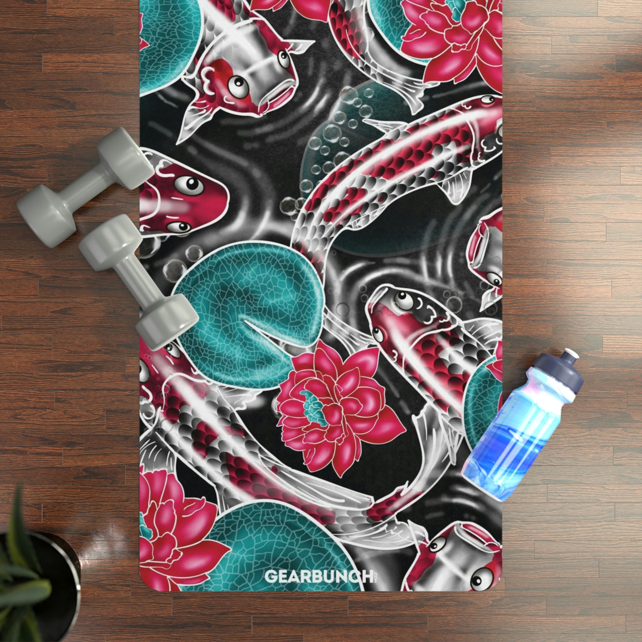 GearBunch Multicolored Koi Fish Yoga Mat