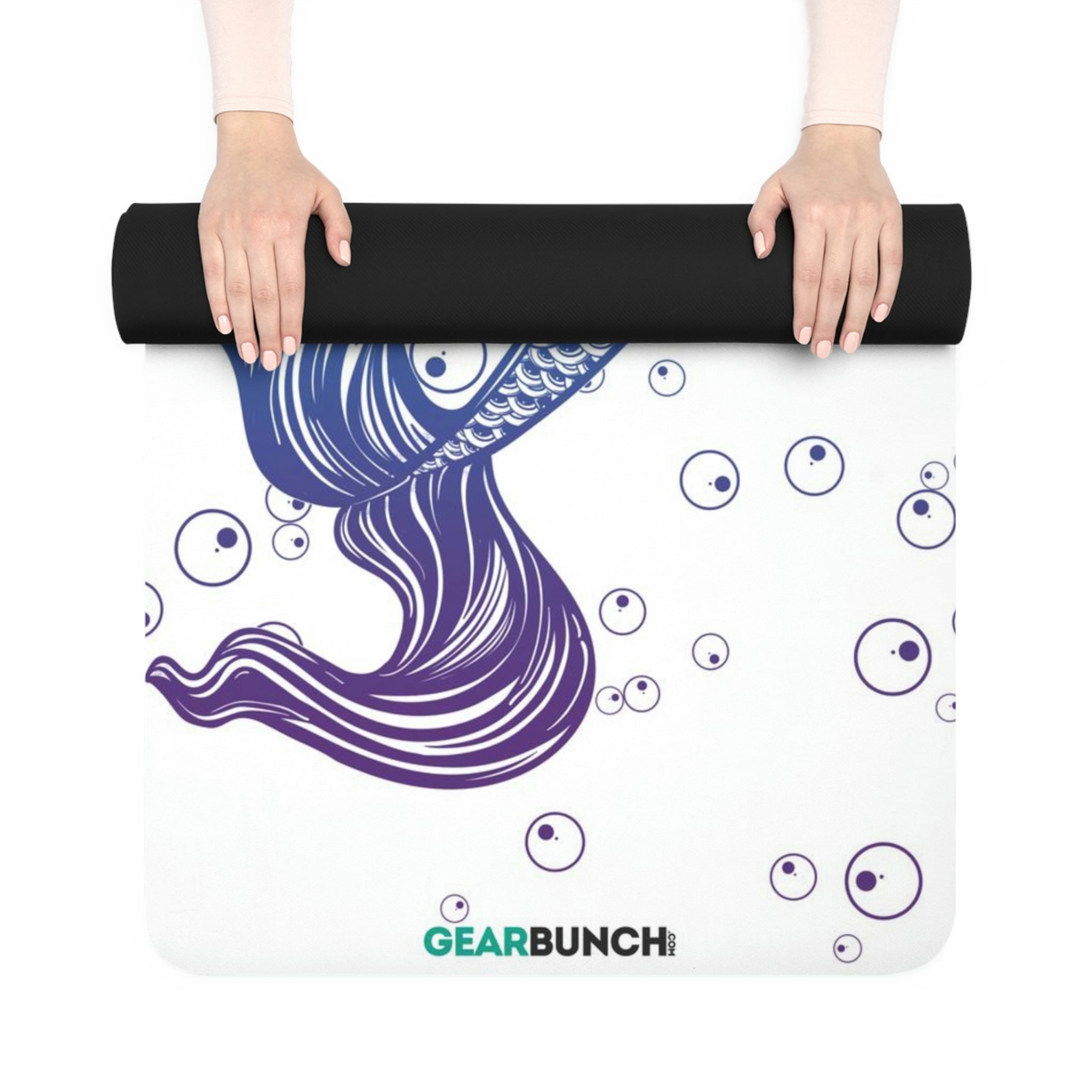 GearBunch Bright White Mermaid Yoga Mat