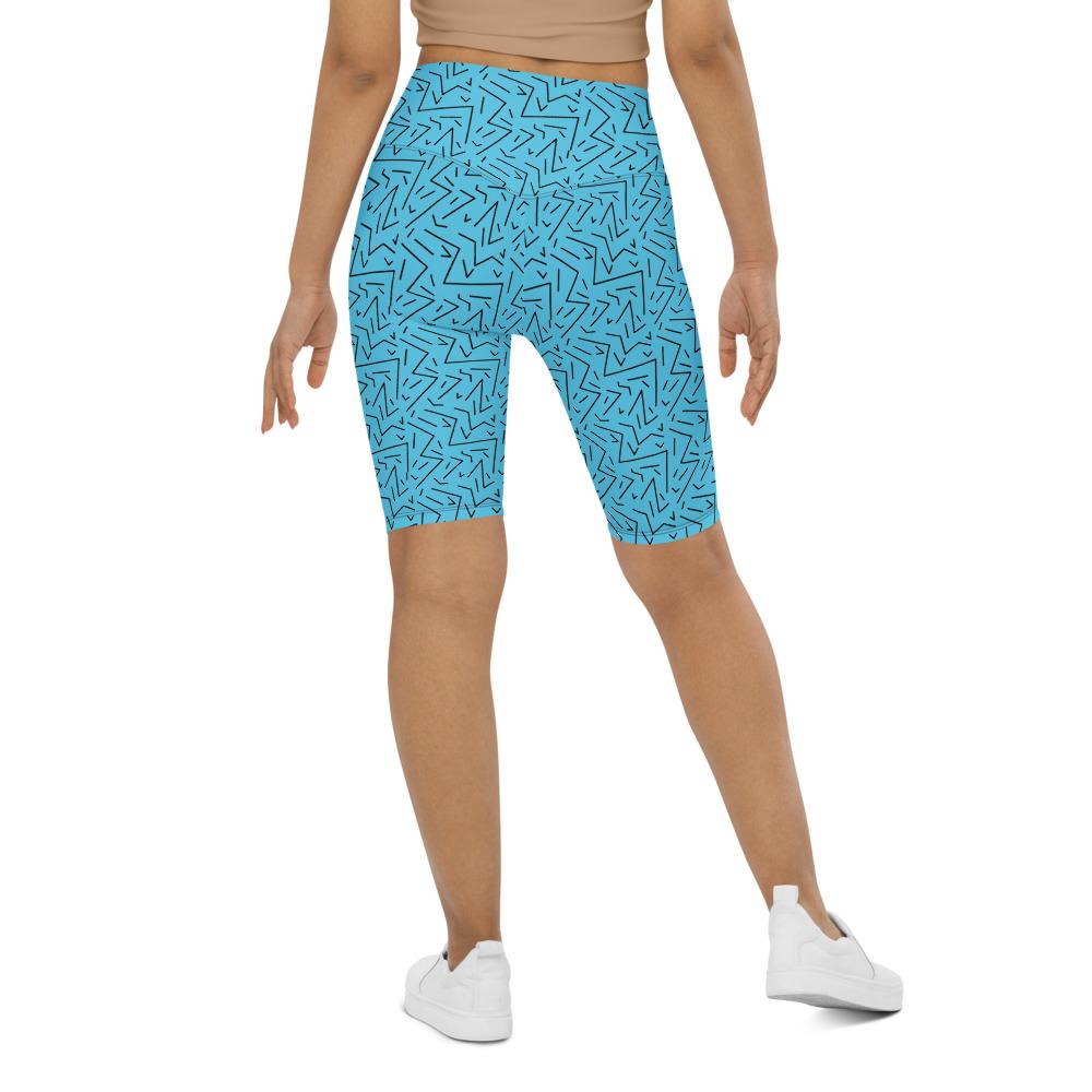 Womens Bike Shorts Aqua Black Line Aqua/Blue/Black | Gearbunch.com