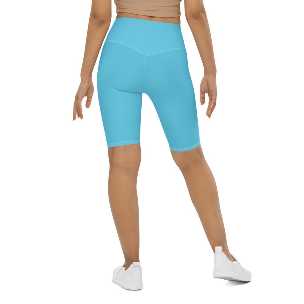 Womens Solid Baby Blue Bike Shorts | Gearbunch.com