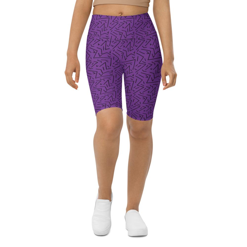 Womens Bike Shorts Purple Black Line | Gearbunch.com 