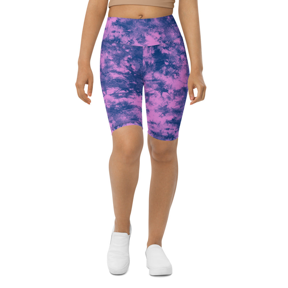 Women's Navy Glaze Bike Shorts Blue/Purple | Gearbunch.com