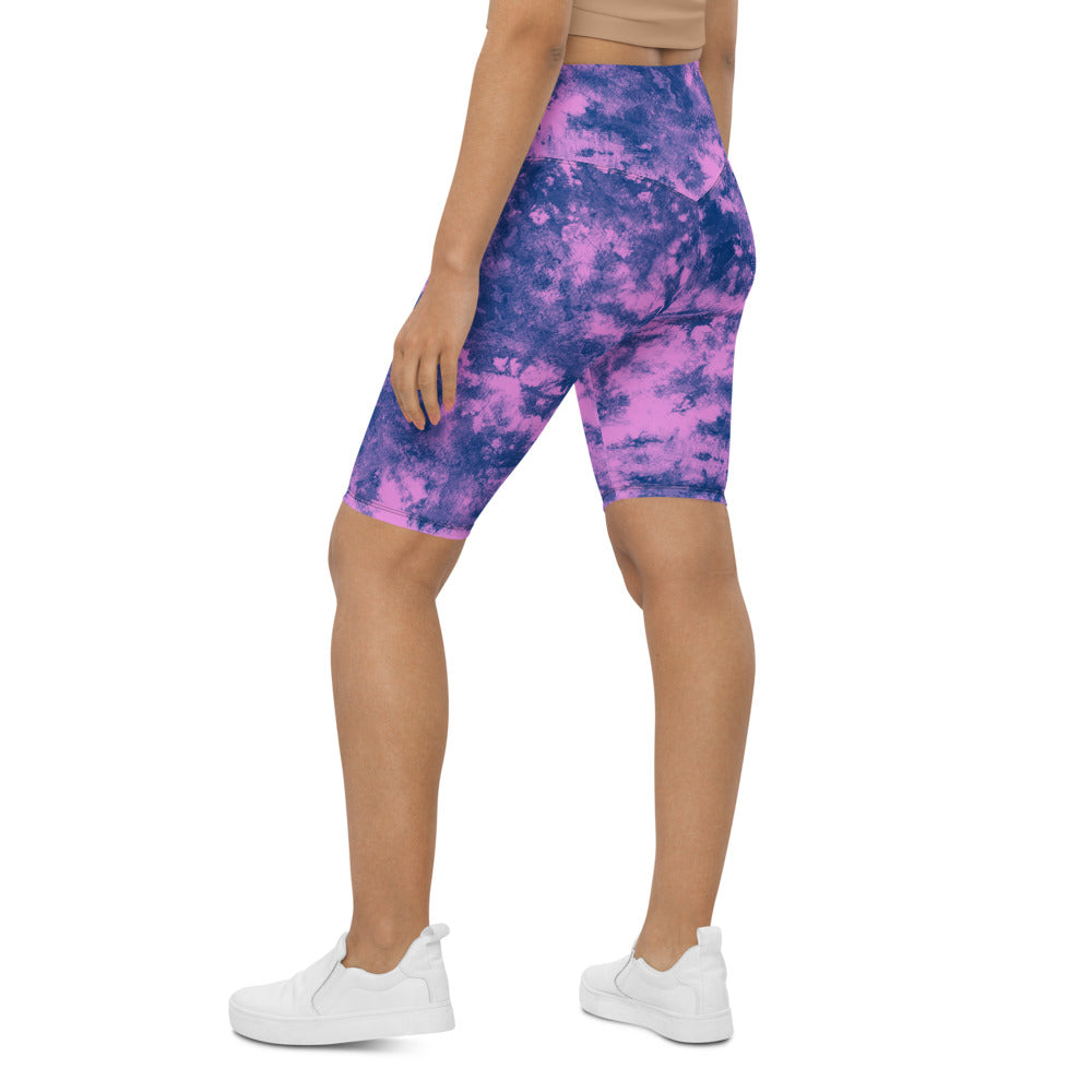 Women's Navy Glaze Bike Shorts Blue/Purple | Gearbunch.com