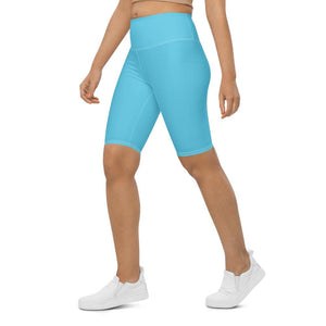 Womens Solid Baby Blue Bike Shorts | Gearbunch.com