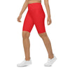 Womens Solid Hot Red Bike Shorts | Gearbunch.com