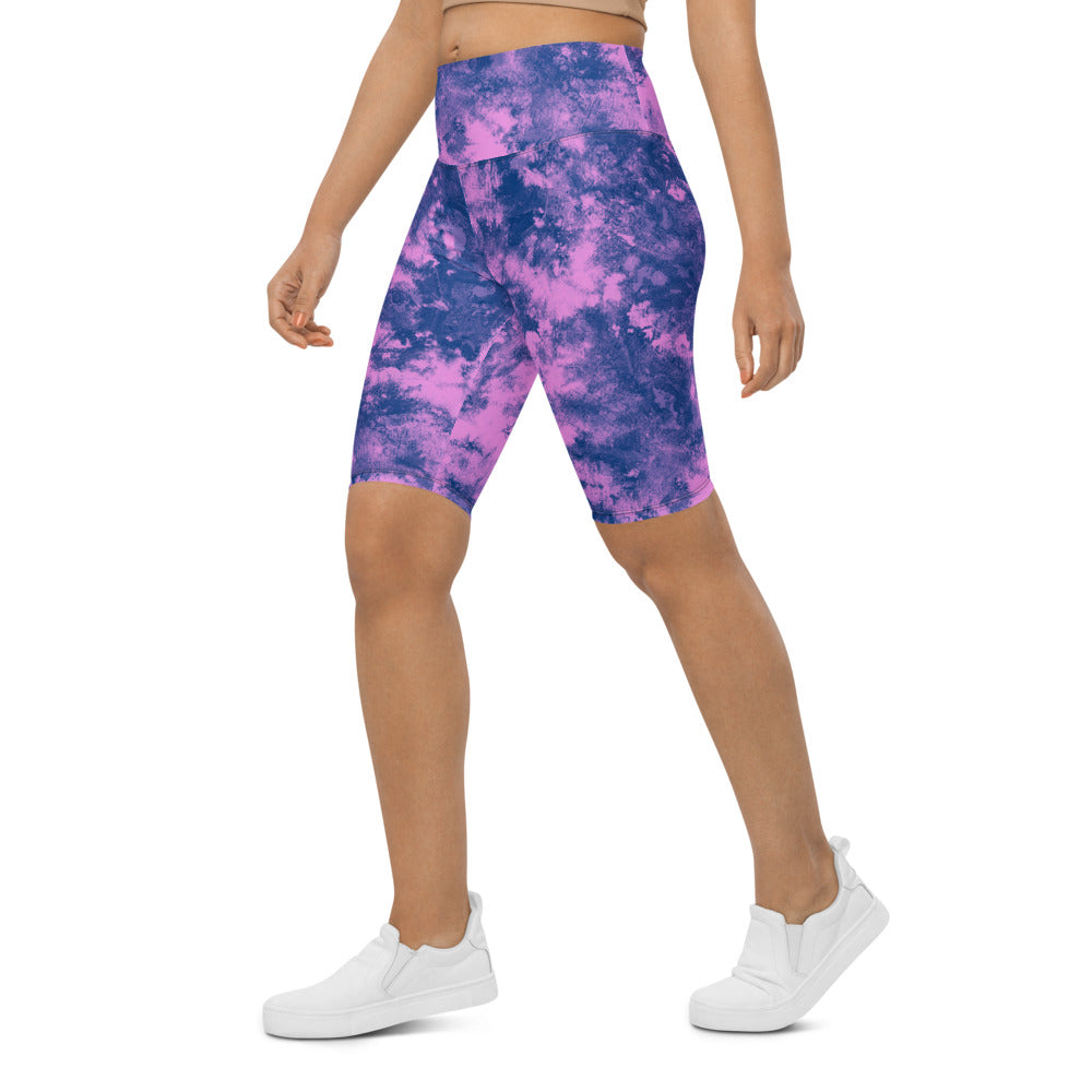 Women's Navy Glaze Bike Shorts Blue/Purple | Gearbunch.com