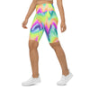 Women's Rave Sound Wave Bike Shorts Yellow/Green/Pink | Gearbunch.com 