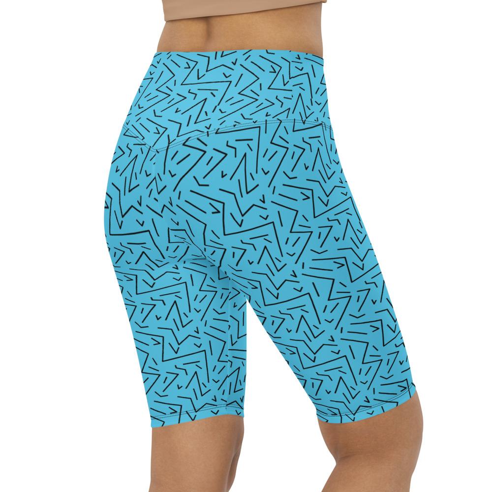 Womens Bike Shorts Aqua Black Line Aqua/Blue/Black | Gearbunch.com