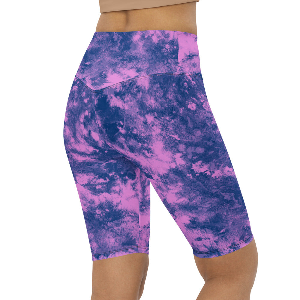 Women's Navy Glaze Bike Shorts Blue/Purple | Gearbunch.com