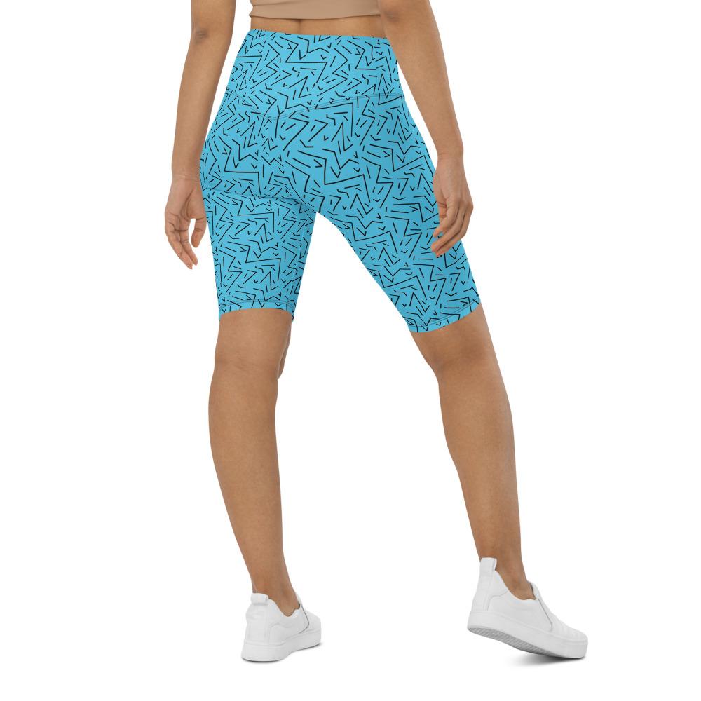 Womens Bike Shorts Aqua Black Line Aqua/Blue/Black | Gearbunch.com