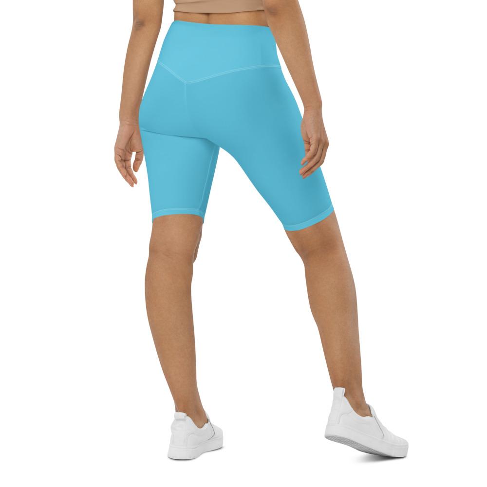 Womens Solid Baby Blue Bike Shorts | Gearbunch.com