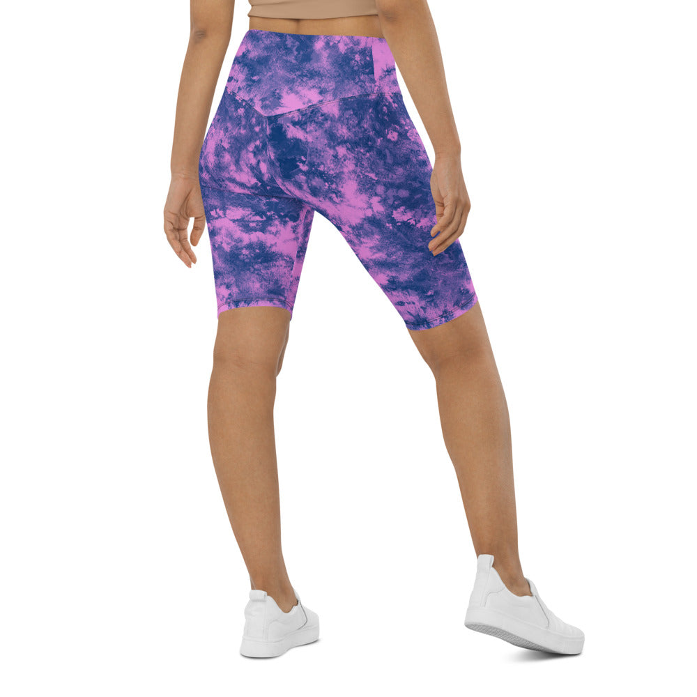 Women's Navy Glaze Bike Shorts Blue/Purple | Gearbunch.com