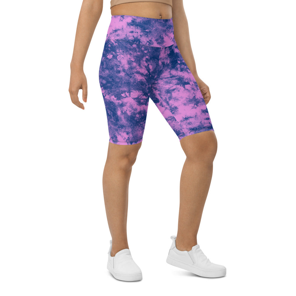 Women's Navy Glaze Bike Shorts Blue/Purple | Gearbunch.com