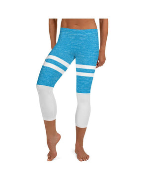 Blue and White Infinity Capris Gearbunch