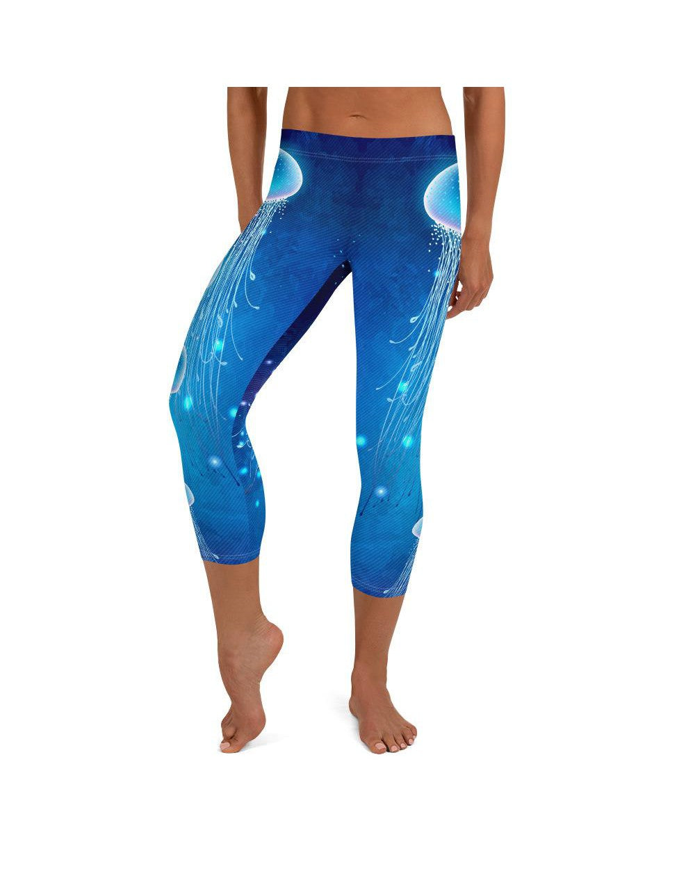 Womens Fashion Jellyfish Scuba Diving Capris Leggings | Gearbunch.com