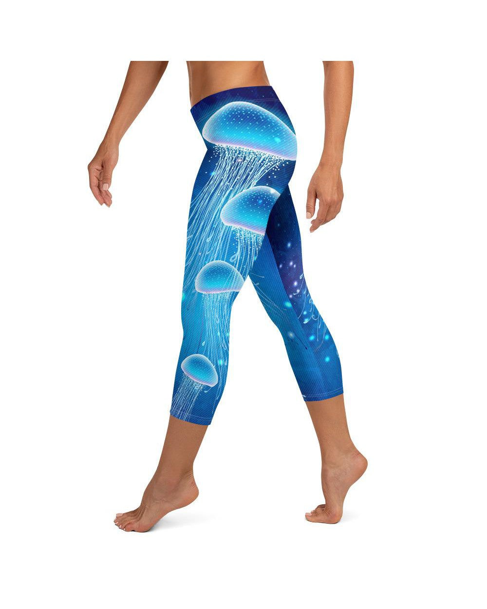 Womens Fashion Jellyfish Scuba Diving Capris Leggings | Gearbunch.com