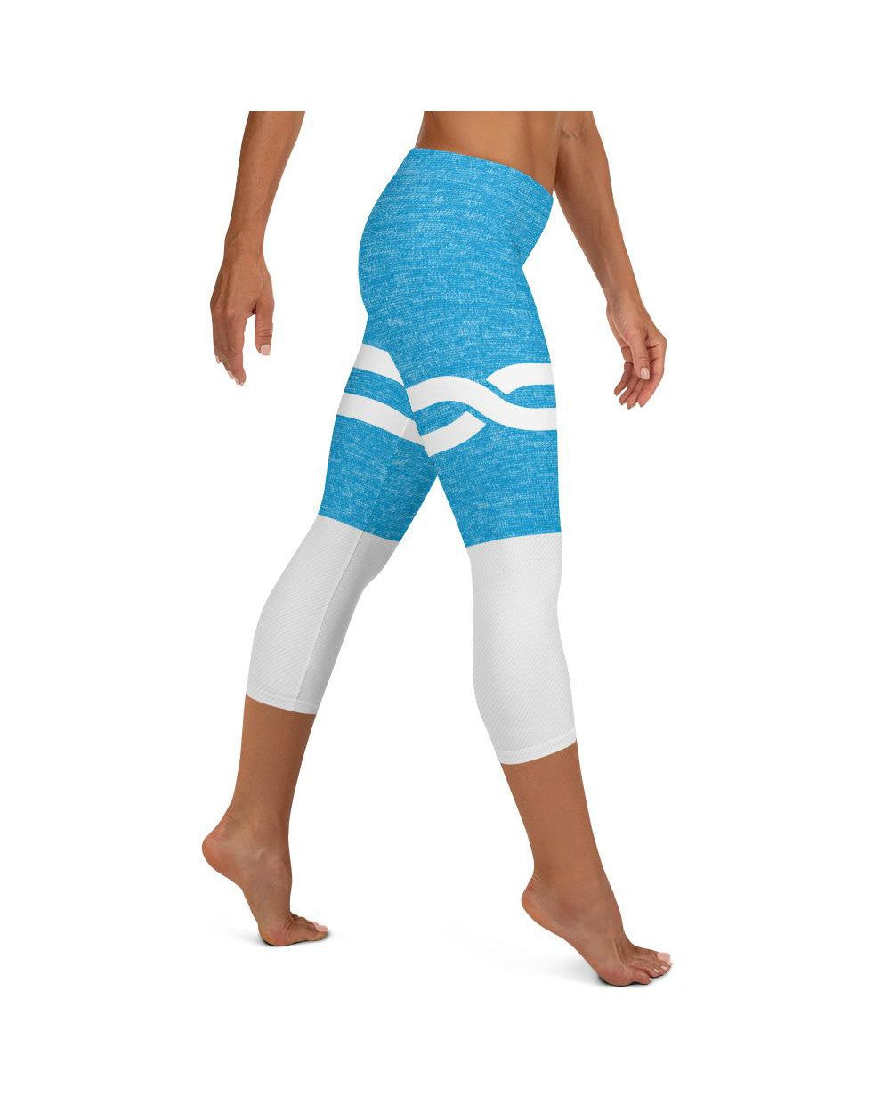 Blue and White Infinity Capris Gearbunch