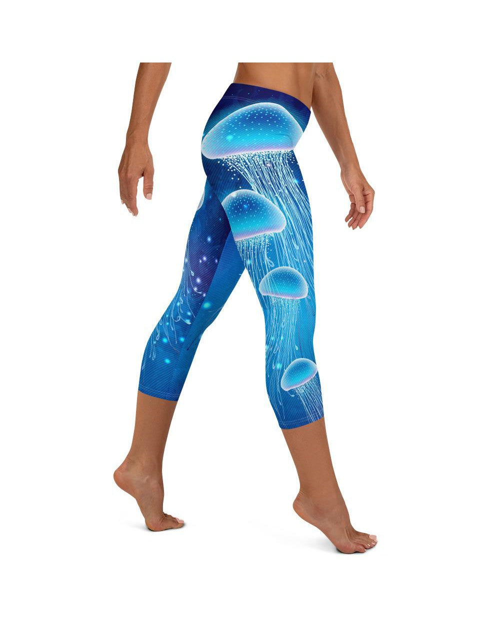 Womens Fashion Jellyfish Scuba Diving Capris Leggings | Gearbunch.com