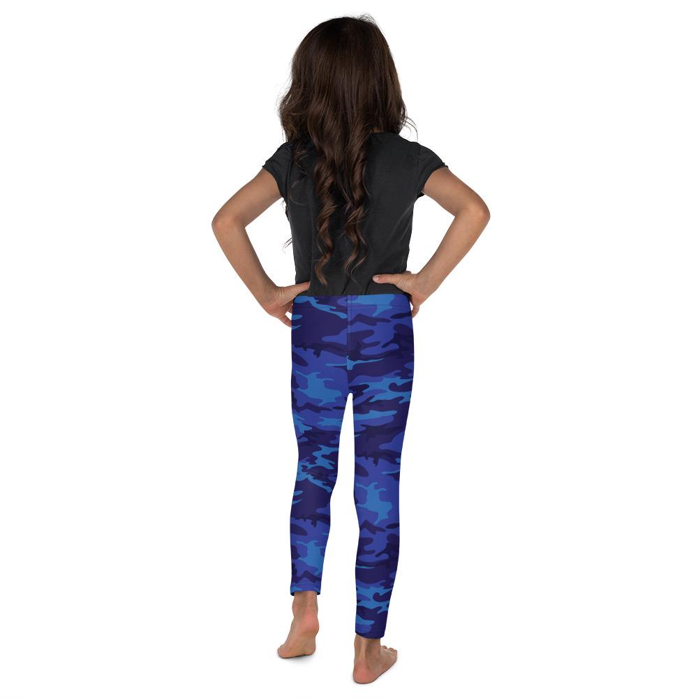 Blue Camo Kid's Leggings Gearbunch