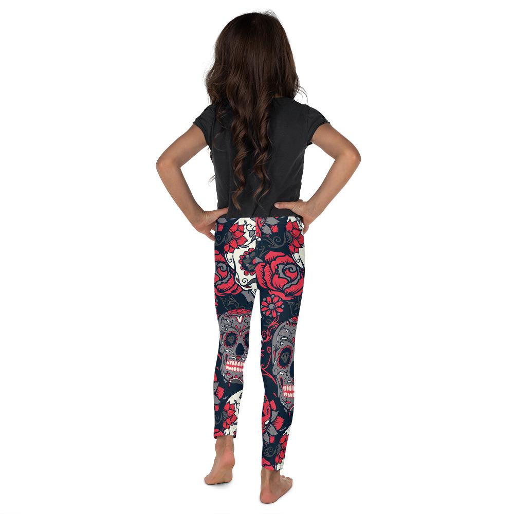 Pink Sugar Skull Kid's Leggings Gearbunch