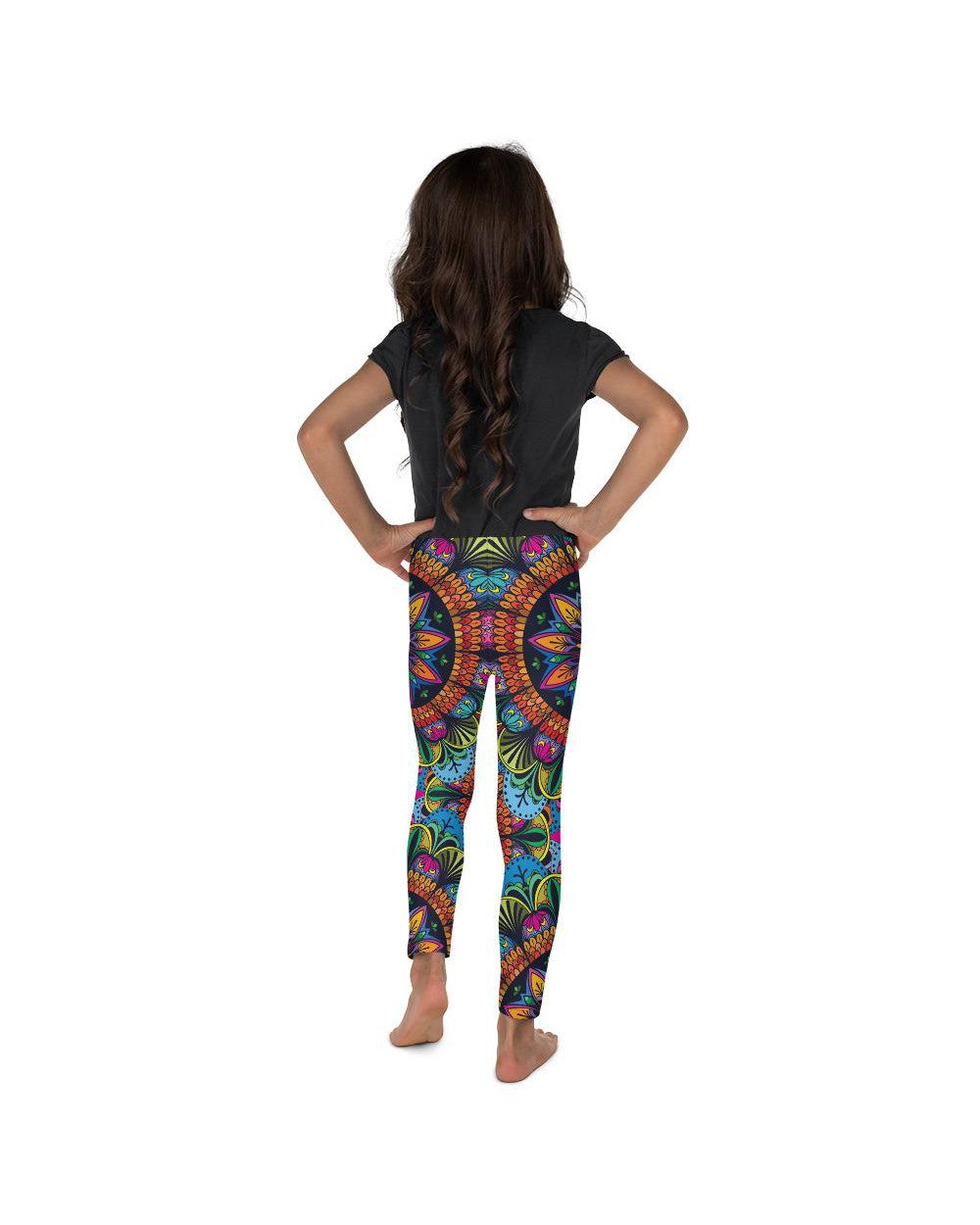 Kids Children Colorful Mandala Leggings Red/Blue | Gearbunch.com